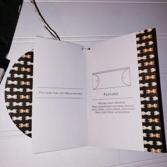 4/$22 qty 2 Tartan + Twine pencil bag / makeup bag - Picture 4 of 5